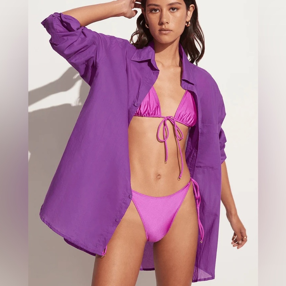 Faithfull the brand MONITA SHIRT DRESS - VIOLET